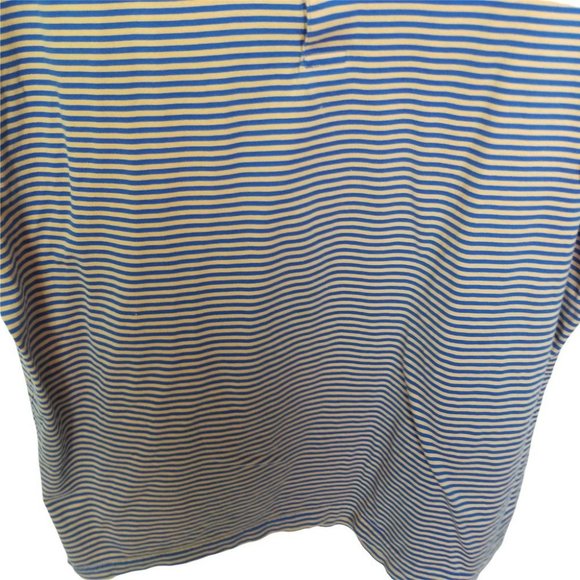 Peter Millar Crown Mens L Blue Orange Striped Pacific Dunes Golf Polo Shirt - Picture 3 of 7